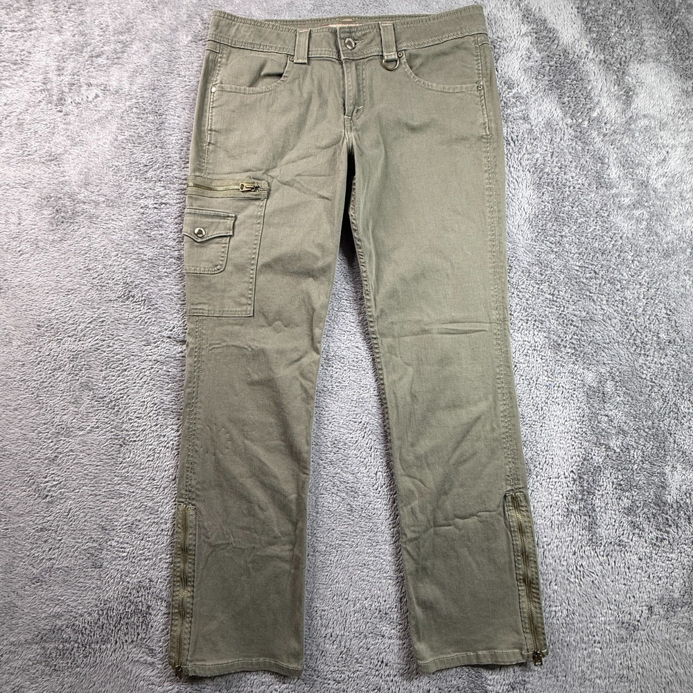 Vintage Y2K Levi's Special Edition Superlow Cargo Pants 32x32 Olive Zip Ankle